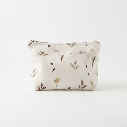 Botanical Makeup Pouch Clean White