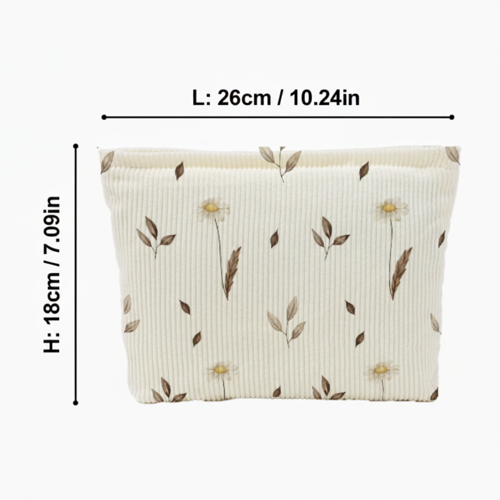 Botanical Makeup Pouch Size Guide
