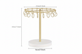 Gold Earring Stand — White Background