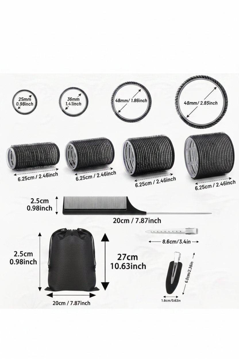 Hair Roller Set Size Guide