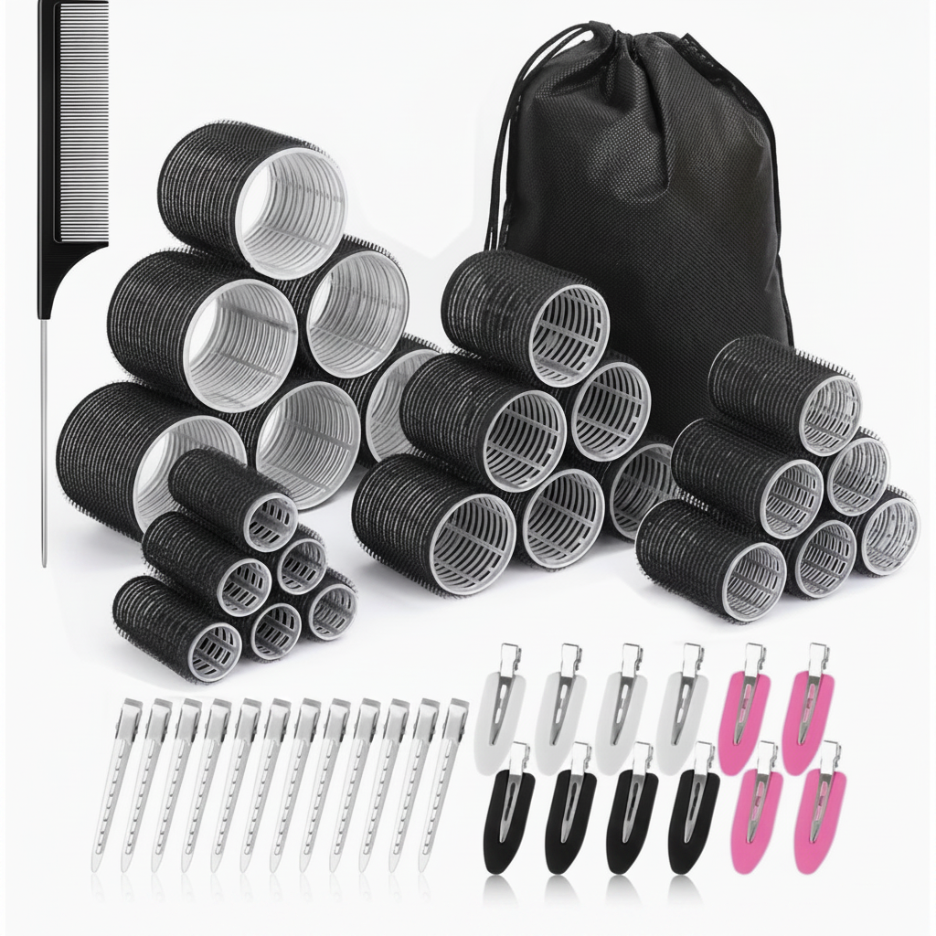 Hair Roller Set - White Background
