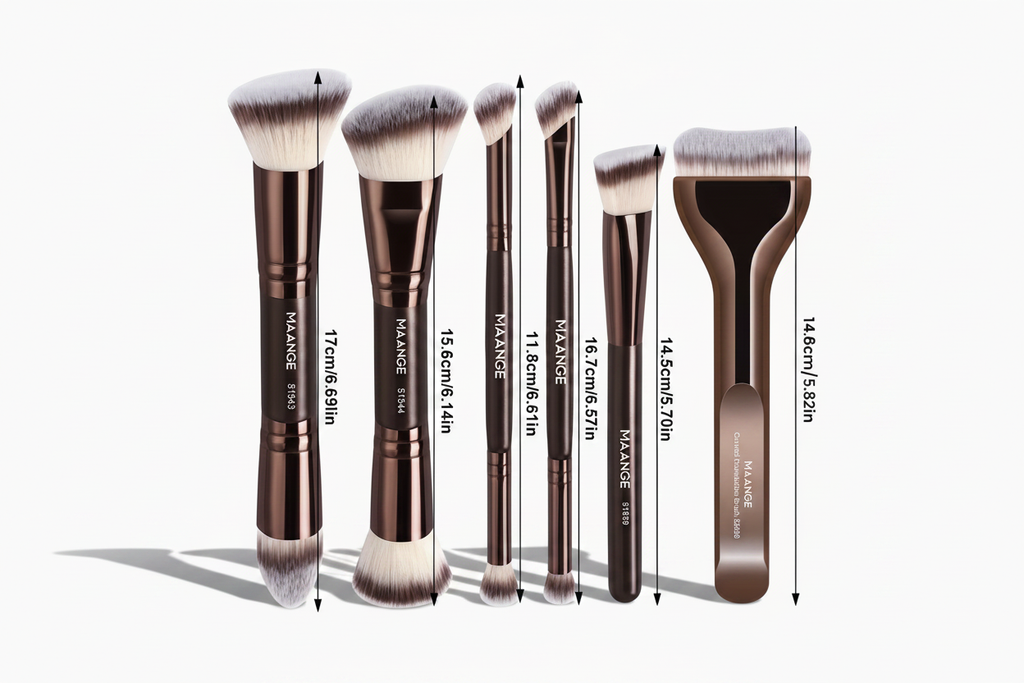 Luxury Brush Set with Dimensions