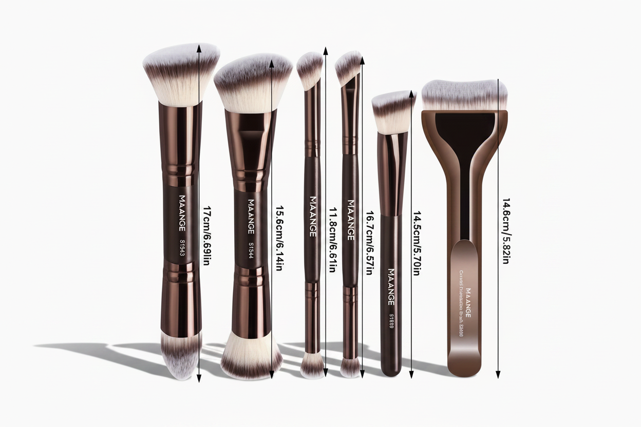 Luxury Brush Set with Dimensions
